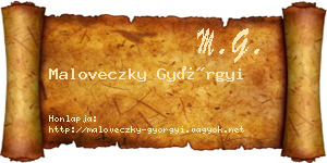 Maloveczky Györgyi névjegykártya