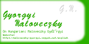 gyorgyi maloveczky business card